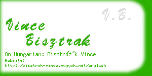 vince bisztrak business card